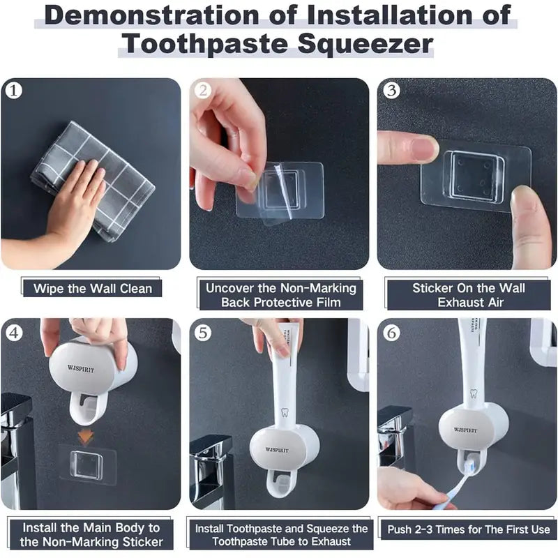 Automatic Wall-Mounted Toothpaste Dispenser for Kids