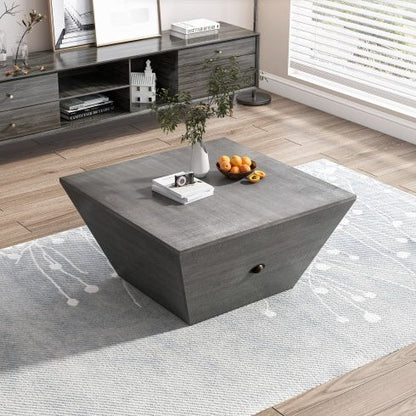 33.46 Exquisite Ladder-Shaped Coffee Table For Office, Dining Room And Living Room,Gray